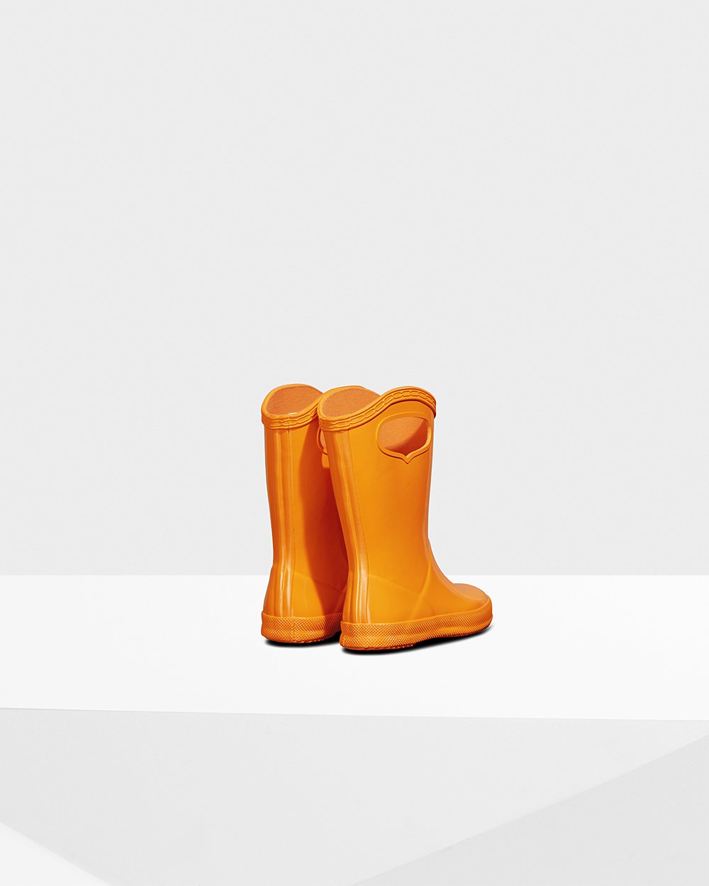 Botas de Lluvia Hunter Niños - Original First Classic Grab Handle Gloss - Naranjas - GAXNWTI-19